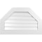 Ekena Millwork Octagonal Top Surface Mount PVC Gable Vent: Functional, w/ 3-1/2"W x 1"P Standard Frame, 34"W x 22"H GVPOT34X2201SF - alternate 1